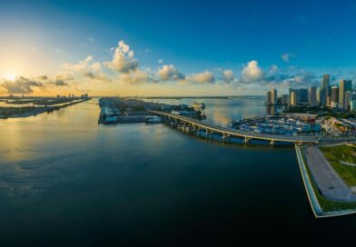 panorama, miami, city, skyline, buildings, structures, infrastructures, cityscape, panoramic, nature, waterfront, florida, water, usa, architecture, america, sunset, urban, travel, ocean, dusk, famous, landscape, urban landscape